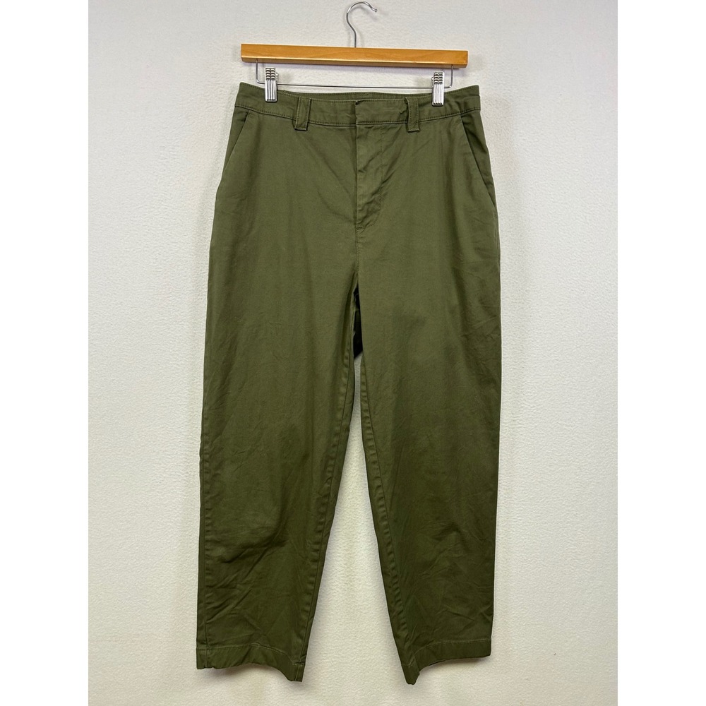 Utility Gorpcore GAP Womens 4 Olive Green Straight Up Khaki Stretch Chino Pants